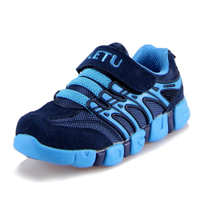genuine leather small shoes cowhide male child teenage sport running shoesin Sneakers from