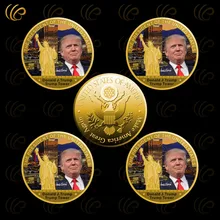 Wholesale Gold Coin Donald Trump Metal Coin The 45the President of The United States Round Coin