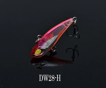 Trulinoya DW28 Горячая Мини VIB рыболовная приманка 3,8 г 40 мм Жесткая приманка рекламные рыболовные приманки с черными стальными крючками - Цвет: DW28 H