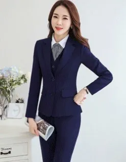 Women's Korean Fashion Pants and Blazers Spring Autumn Pant Suit Work Wear Women Office 2 Piece Set Pantsuit Slim Trouser Suits