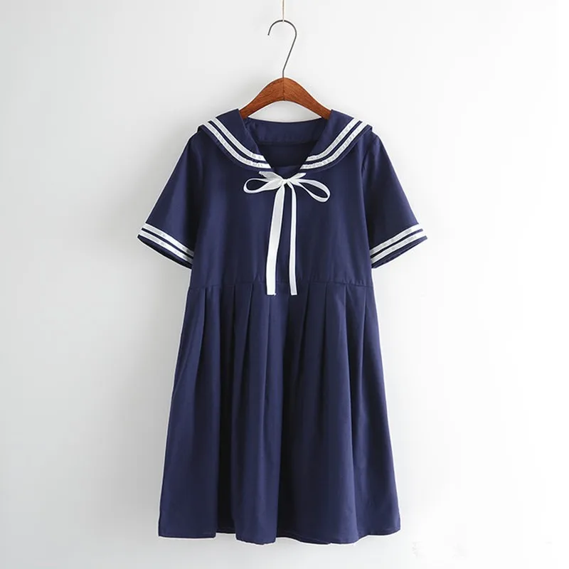 Новинка лета, женское японское платье sen, милое платье с короткими рукавами для девочек