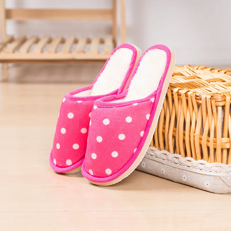 ladies polka dot slippers