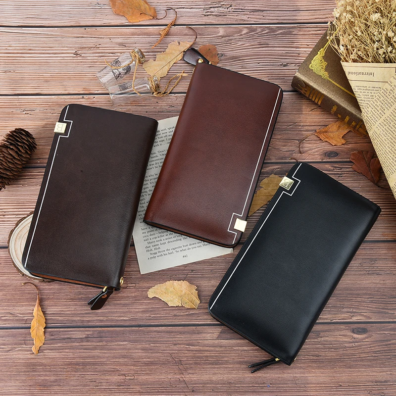Male Clutch Synthetic Leather Wallet Men Business Male Wallet Coin Purse Luxury Brand Men Wallets Long Men Purse Wallet