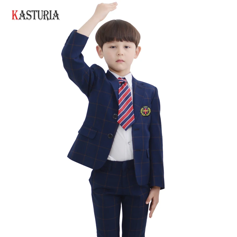 New children suit for Boys blazers plaid boys jackets kids baby formal clothes wedding party