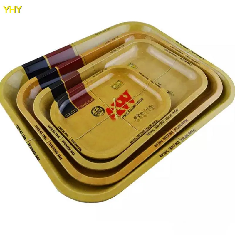 Raw Tray Rolling Metal Cigarette Smoking Trays Tobacco Plate 18*12.5cm Available Accessories sale | Дом и сад