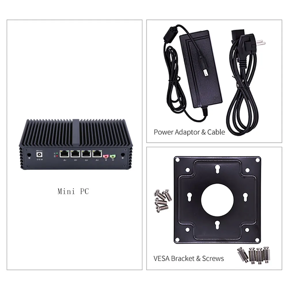 KANSUNG Intel Core i5-4200Y AES-NI Minipc Nettop cliente Delgado 4 Lan Ordinateur sin ventilador Firewall de Windows 10 Pfsense Mini PC KANSUNG Intel Core i5-4200Y AES-NI Minipc Nettop cliente Delgado 4 Lan Ordinateur sin ventilador Firewall de Windows 10 Pfsense Mini PC