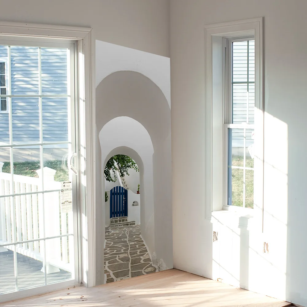 Двери в восточном стиле. Виниловые наклейки на арки. Наклейка арка на стену. Арки в бохо интерьере. Арки в интерьере.
