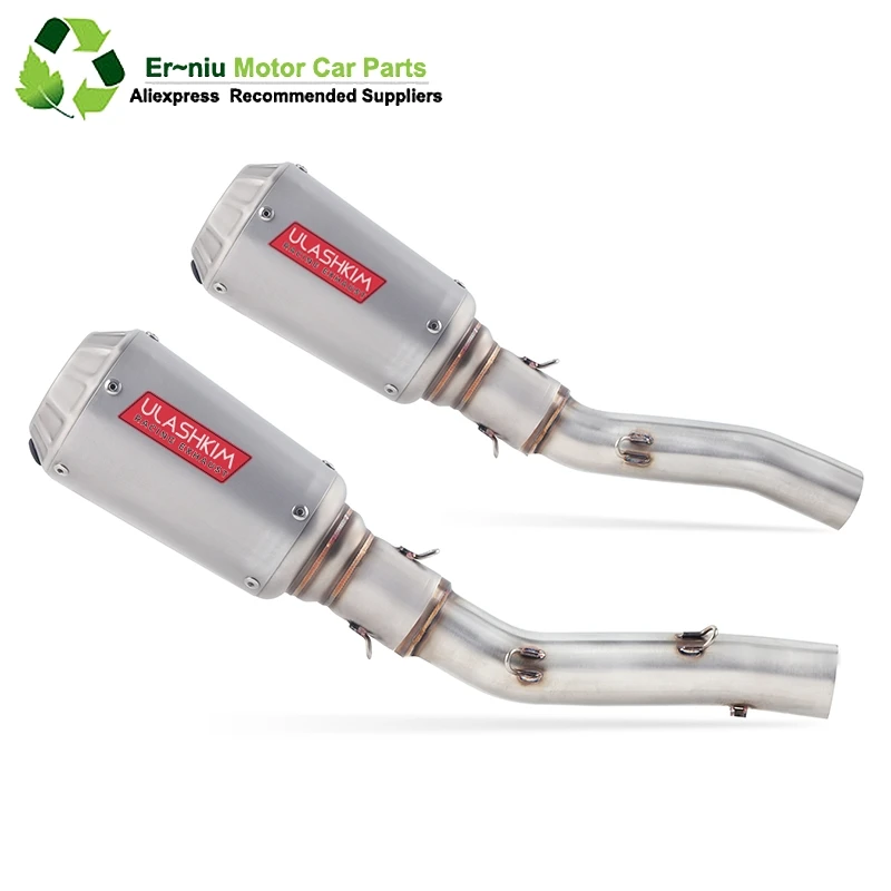 

Motorcycle Full Exhaust Escape System + Modified Link Contact middle pipe Round Muffler for kawasaki Z1000 2010-2016