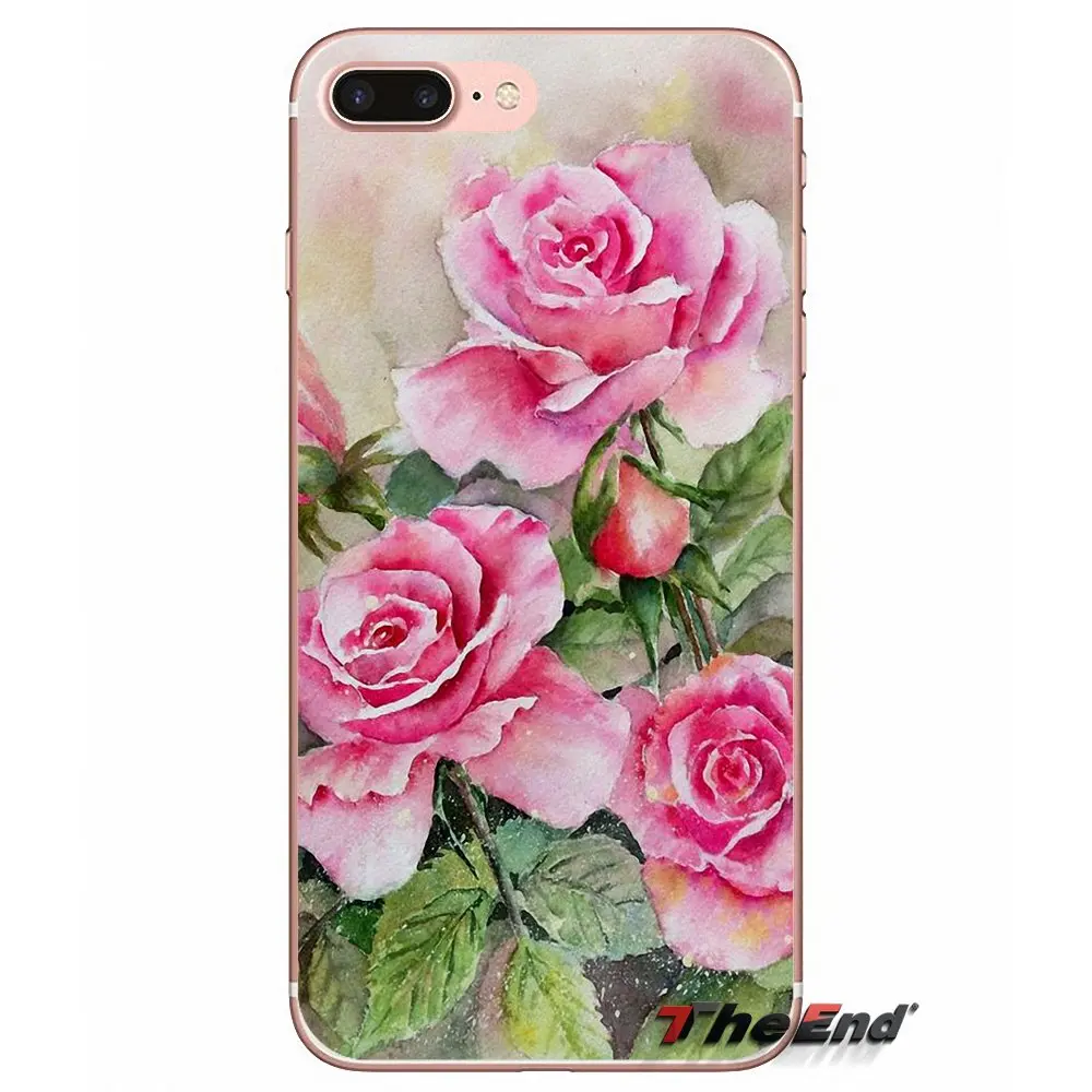 Силиконовый чехол для iPhone X 4 4S 5 5S 5C SE 6 6S 7 8 Plus Samsung Galaxy J1 J3 J5 J7 A3 A5 2016 2017 цветок