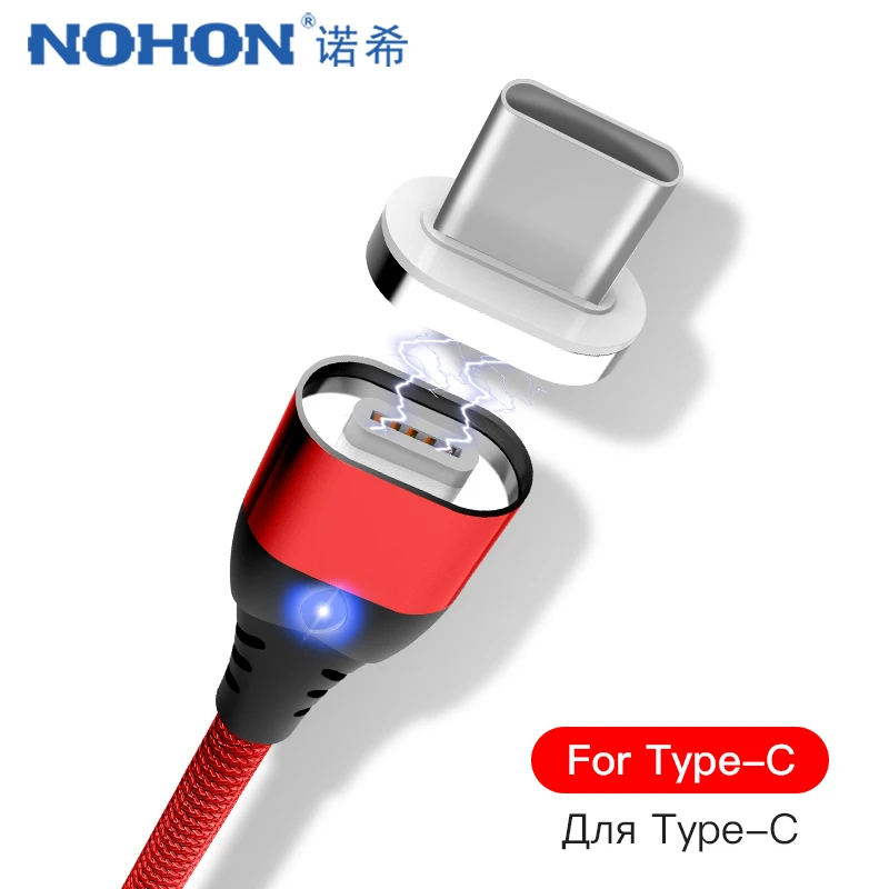 

NOHON Magnetic Cable Super Fast Charging For iPhone X XS MAX XR Samsung S9 Lighting Micro USB Type C Magnet Charger Data Cables