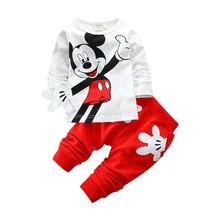 2015 Boys&Girls Cotton Spring sport suit Kids Mickey Minnie Clothing set Kids fashion clothes baby boys&Girls cartoon set bibihou girls clothing set sport suit clothes navy style girls sports suits teenage kids tracksuits sportswear jumpsuit boys