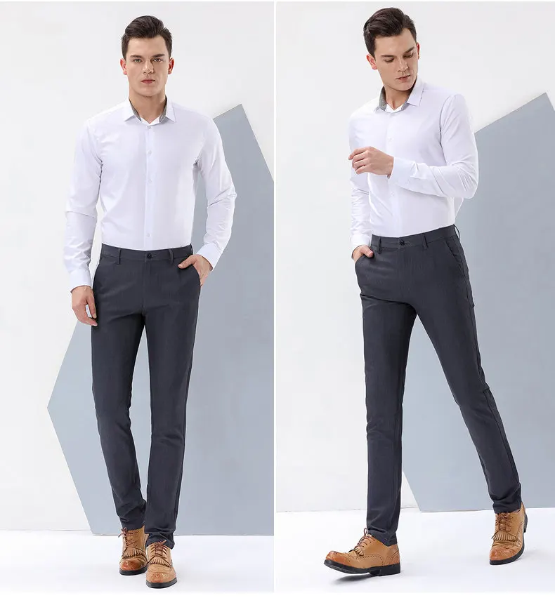 3colors casual pants man straight classic business mens pants 2017 autumn new trousers for men full length Mid waist 29-36 9808-02