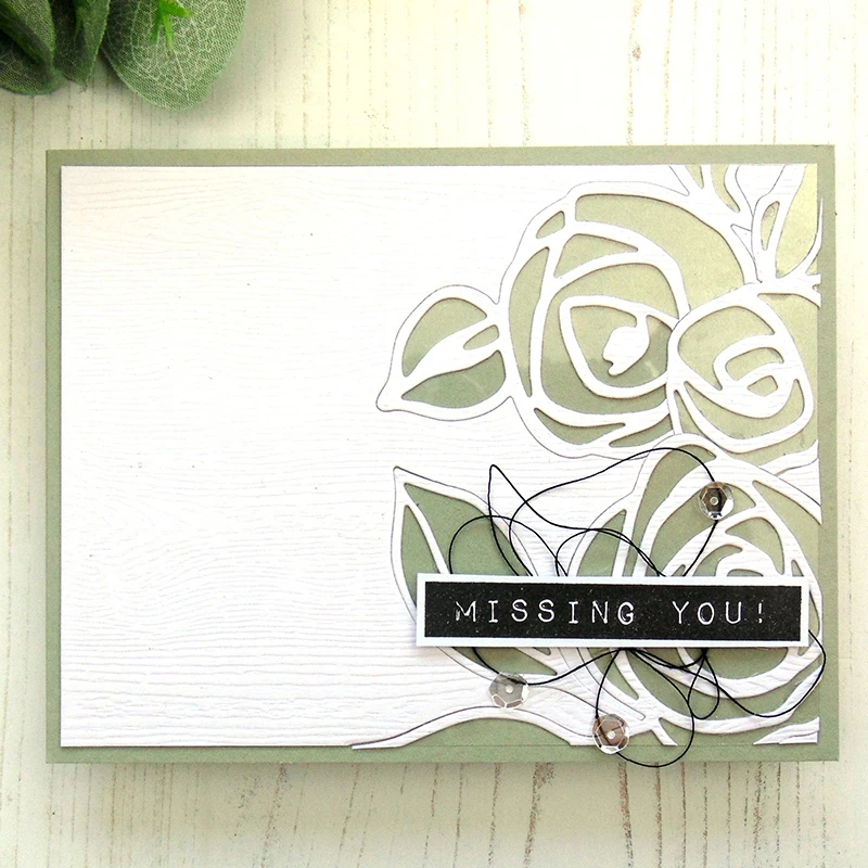 

Hemere Rose pattern Frame Metal Steel Cutting Dies for DIY Scrapbook Invitation Photo Card Embossing Template Handcafts