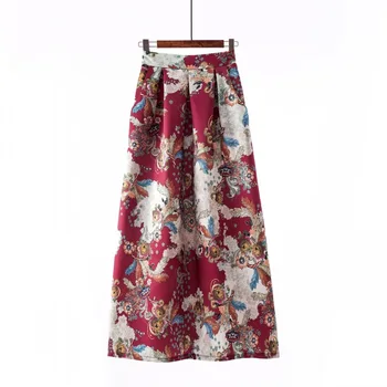 

Lucyever 15 color spring vintage long skirt high waist luxury print floral plus size women maxi skirts casual ladies skirt 2020