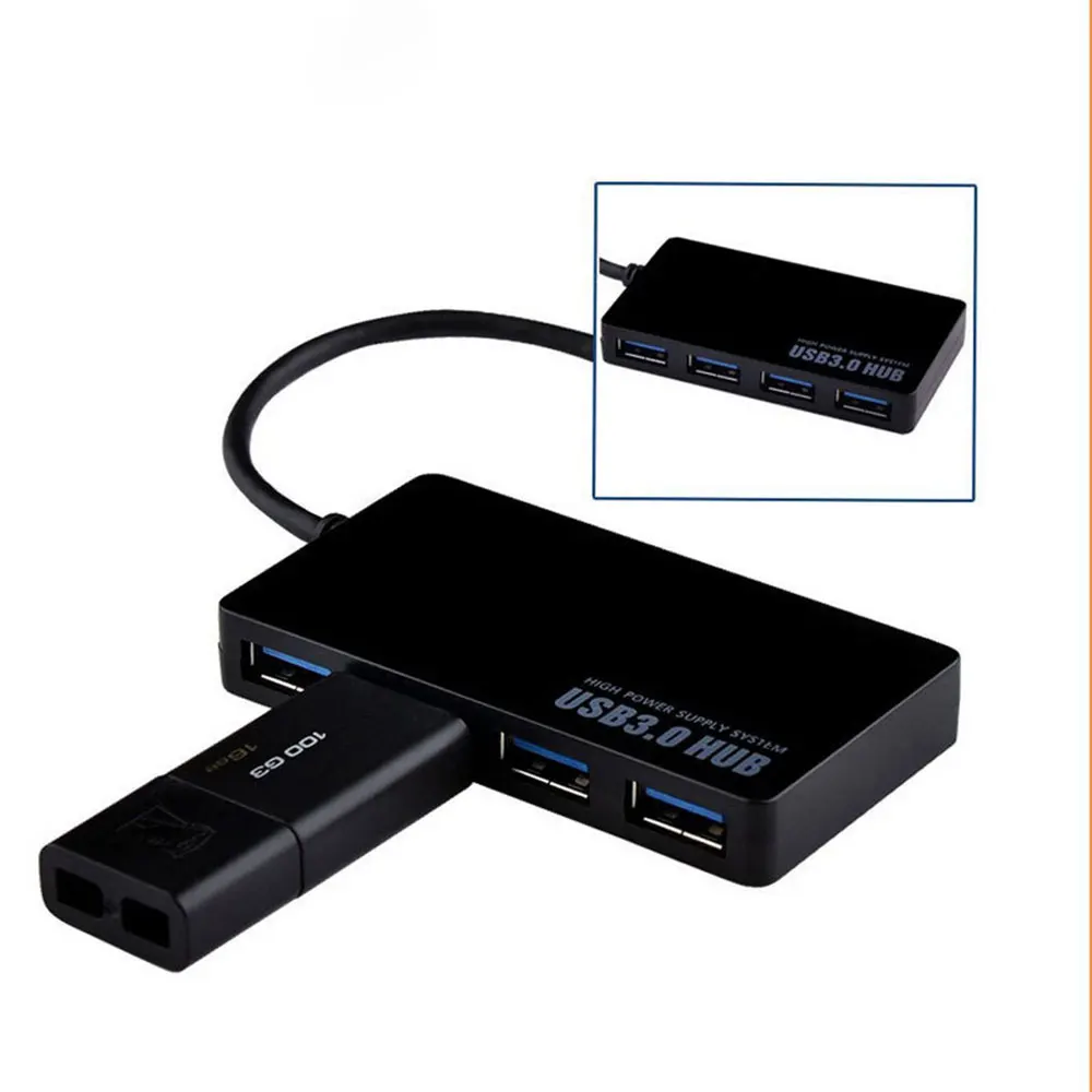 Leadzoe USB разветвитель 4 порта USB 3,0 концентратор для ноутбука Компьютерные аксессуары Hab USB PC супер скорость USB концентратор