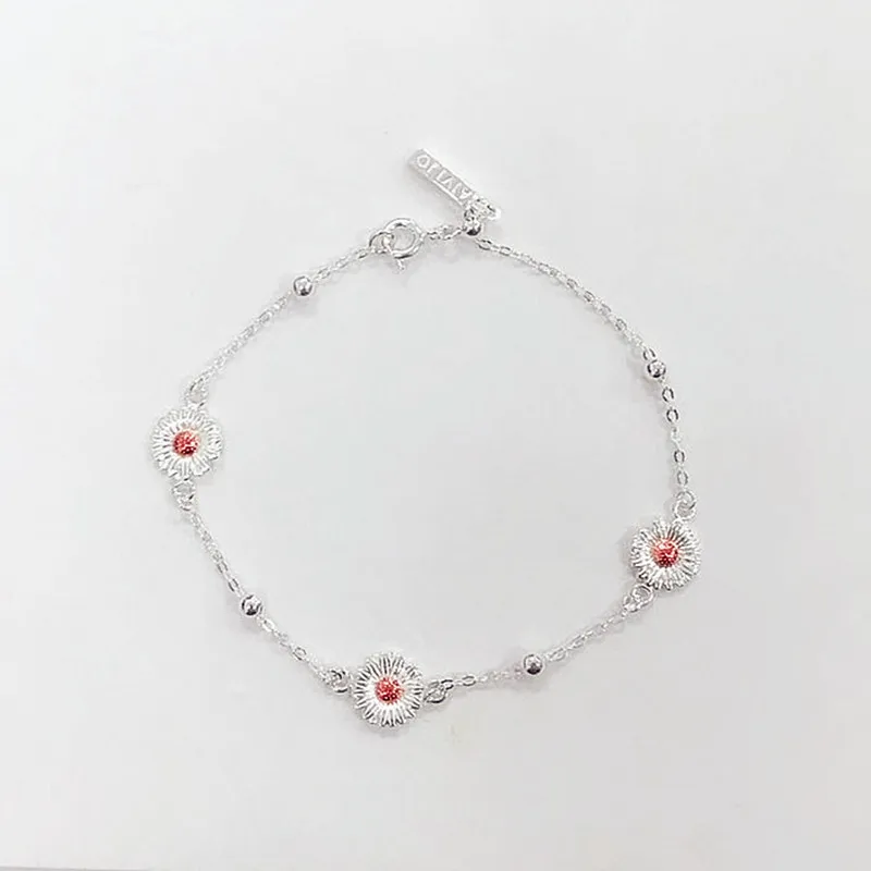 Модный браслет Daisy Charm для женщин элегантные 3 браслеты в виде хризантемы и