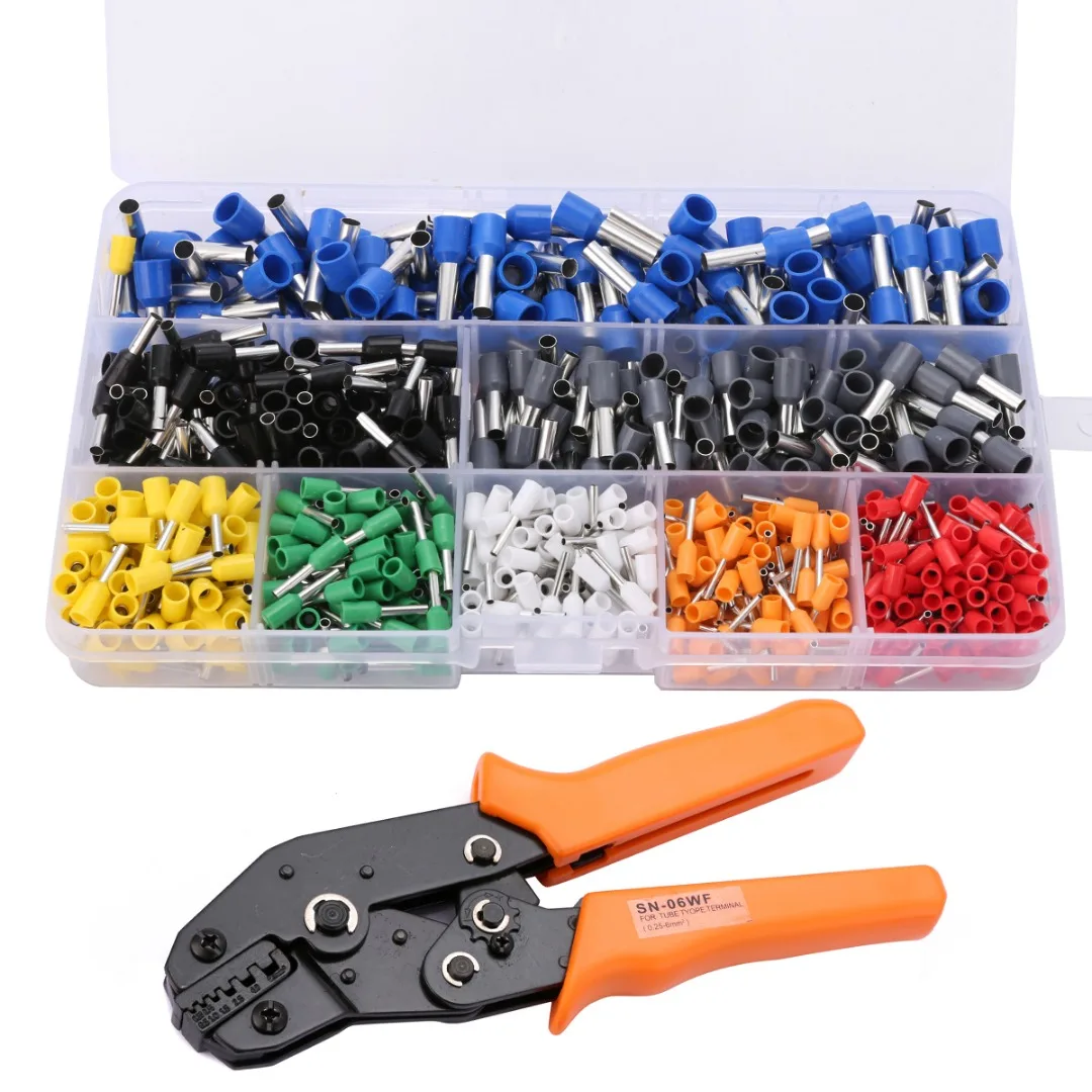 

1 Set Electrical Ratchet Crimper Plier Crimping Tools with 800pcs Wire Stripper Terminals 24-10AWG