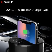 10 Вт автомобильное беспроводное зарядное устройство для iPhone MAX/XR/X/8 Galaxy S9/S8/S7/S6/Note8 автомобильное зарядное устройство держатель с USB зарядное устройство для мобильного телефона