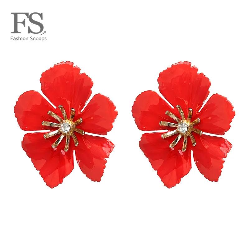 Модная новинка, модные романтические серьги-гвоздики с большим цветком для женщин, свадебные очаровательные аксессуары, милые Букле д 'Орель