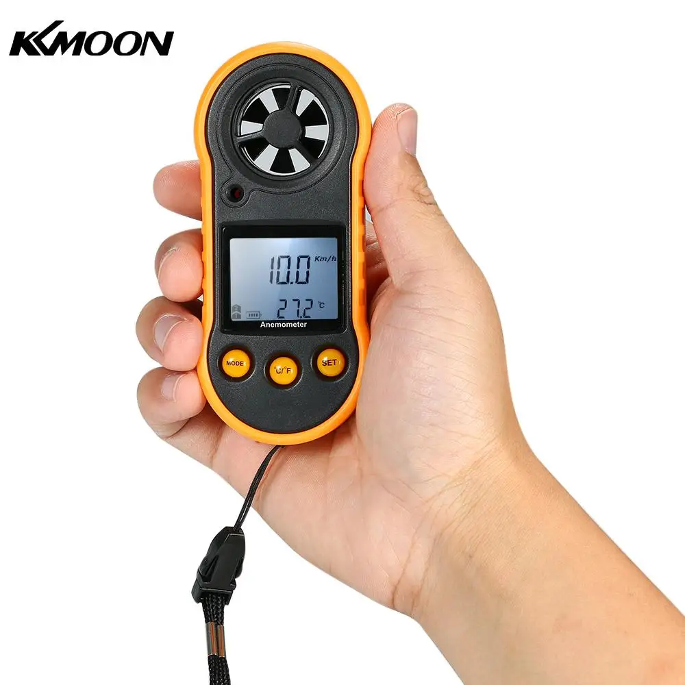 

Mini Digital Anemometer Thermometer Handheld Anemometro Pocket Wind Speed Meter Air Velocity Temperature Tester