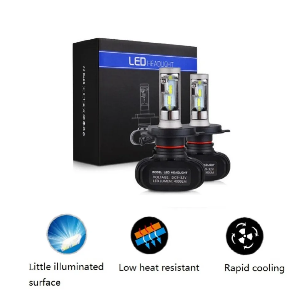 

2 Pcs/Set Universal H4 LED Car Headlight Portable Conversion Kit 110W LED Light Source Professional Auto LED Lighting System