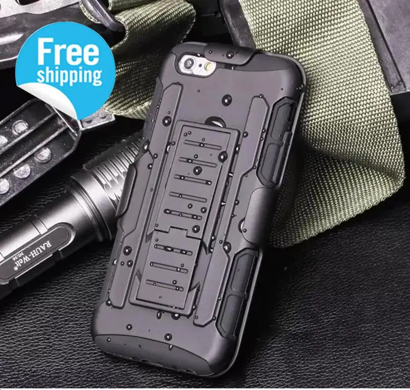 For iPhone 6 Plus Armor Cases Shockproof Hybrid Covers Belt Clip
