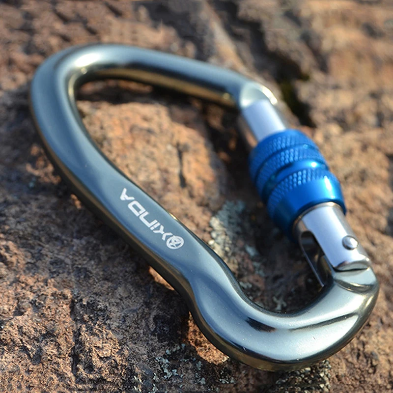 المهنية Carabiners سلامة ماستر قفل الرياضة في الهواء الطلق تسلق الصخور تسلق مشبك المعدات في الهواء الطلق إكسسوارات رياضية