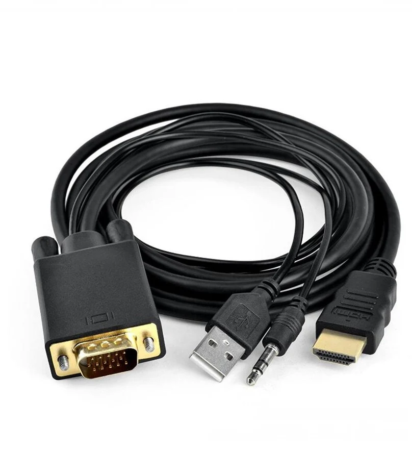 Câble HDMI vers VGA + RCA 1,8 mètre - Groothandel-XL