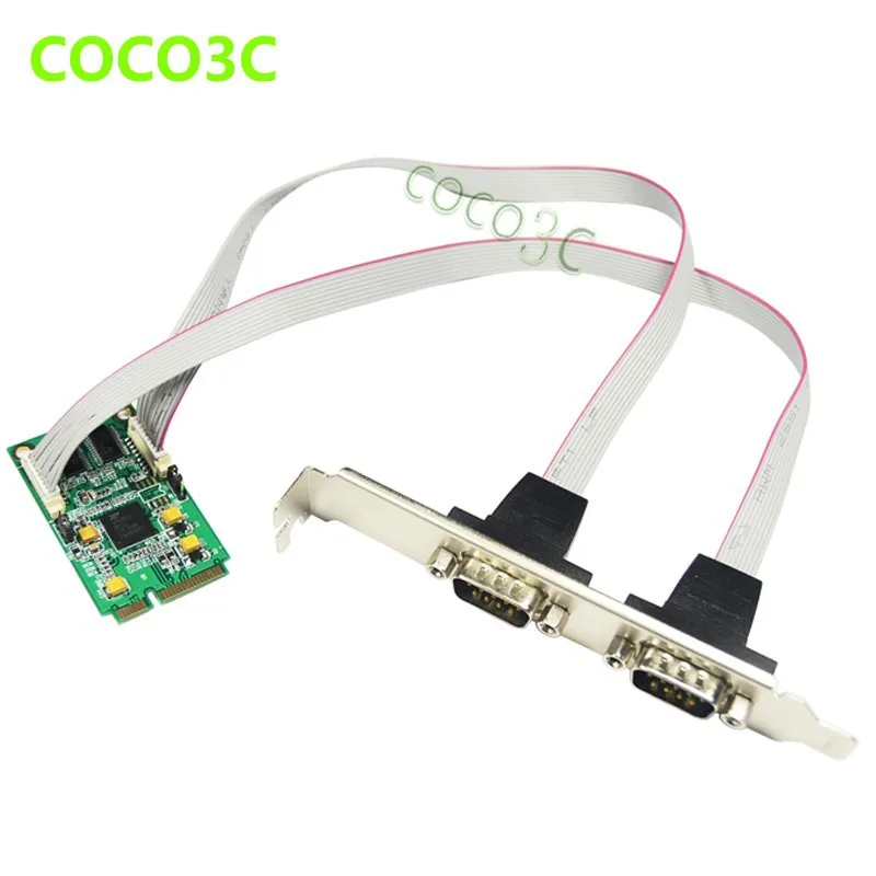 mini pcie to 2 rs232 card min pci express to DB9 adapter