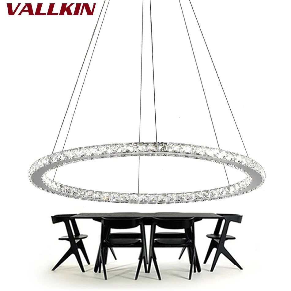 

Modern LED Crystal Pendant Light Hanging Lights Popular Diamond Ring LED Crystal Pendant Light Modern LED Circles Hanging Lamp