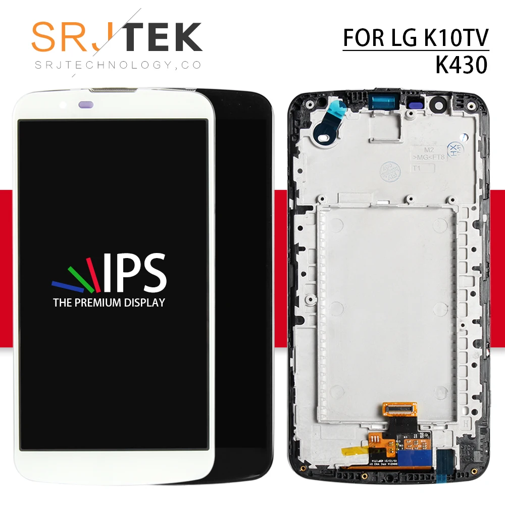 

Srjtek Brazilian Version For LG K10 LTE K430DS LCD Display K430dsY Display Touch screen Digitizer Glass+Frame 854*480 With IC