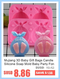 Mujiang 3D кекс дизайн силиконовая форма для свеч формы для мыла и глины Детские вечерние инструменты для украшения тортов из мастики шоколадные конфеты формы