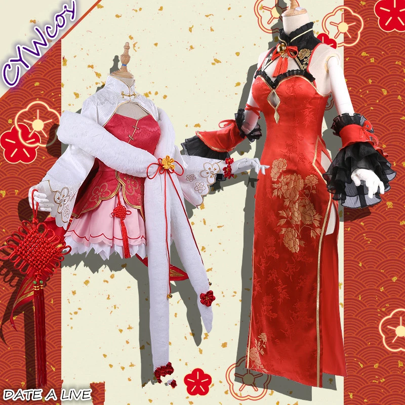 

Pre-sale Anime DATE A LIVE Itsuka Kotori Tokisaki Kurumi Lovely Sexy Female Dress Chinese Cheongsam Cosplay Costume