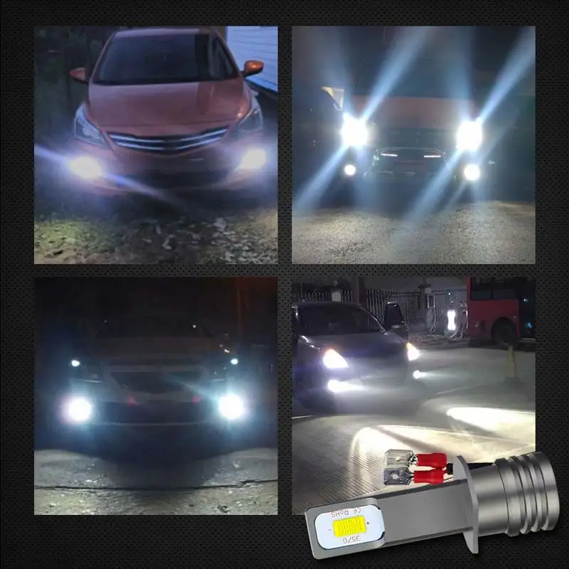 

2pcs H1 Auto 3570 CSP-Chips LED Fog Light Bulb White 6000K White Car Fog Lamp Bulb Automotive 12V-24V Car Accessories