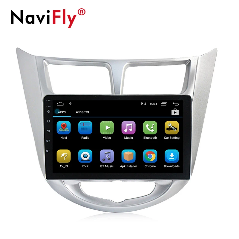 Clearance NaviFly Car Radio Multimedia no 2 din android Video Player Navigation GPS For Solaris 1 2 Hyundai Accent Verna Sedan 2
