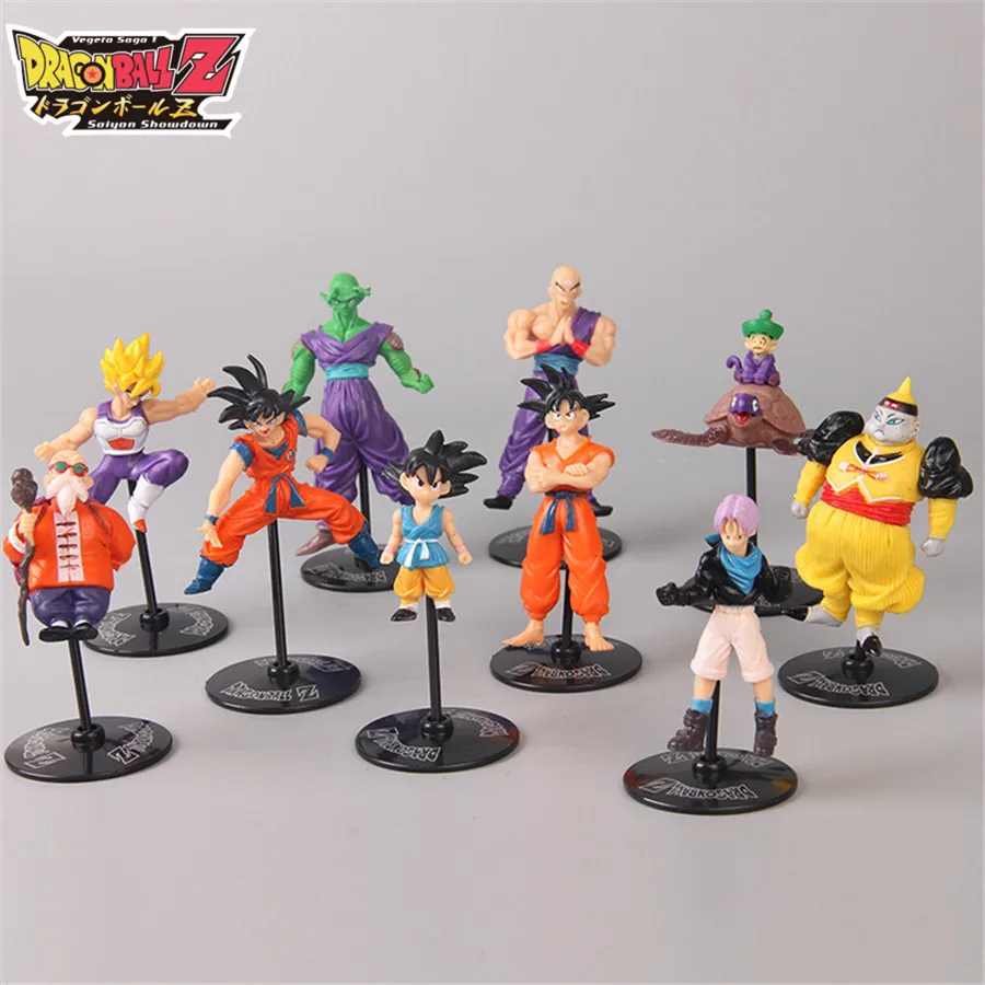 

9cmX3cm Dragon Ball Z Mini Goku Bike Krillin Vegeta Gohan Dragon Ball Z Figure Boys Toy PVC Model Anime Collection Kid Toy