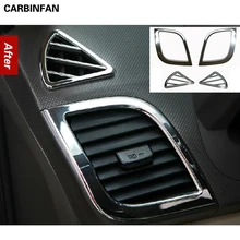 ABS внутренняя розетка украшения кольцо отделка 4 шт./компл. стикер для Hyundai Solaris Verna