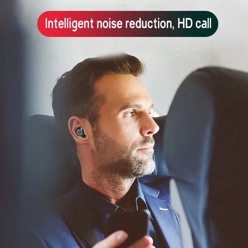 G02 TWS 5.0 Bluetooth 6D Stereo Earphone Wireless Earphones IPX7 Waterproof Earphones 3300mAh LED Smart Power Bank Phone Holder