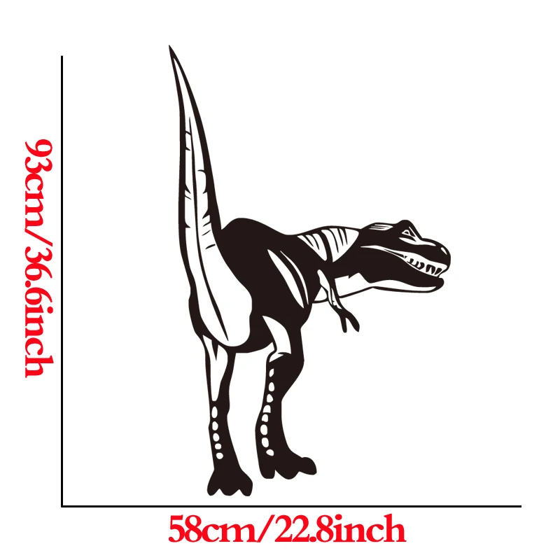 Наклейка на стену «динозавр» динозавр Скелет дикие животные Fossil Фреска дизайн комнаты узор мальчик спальня детские комнаты животные съемные наклейки - Цвет: Black