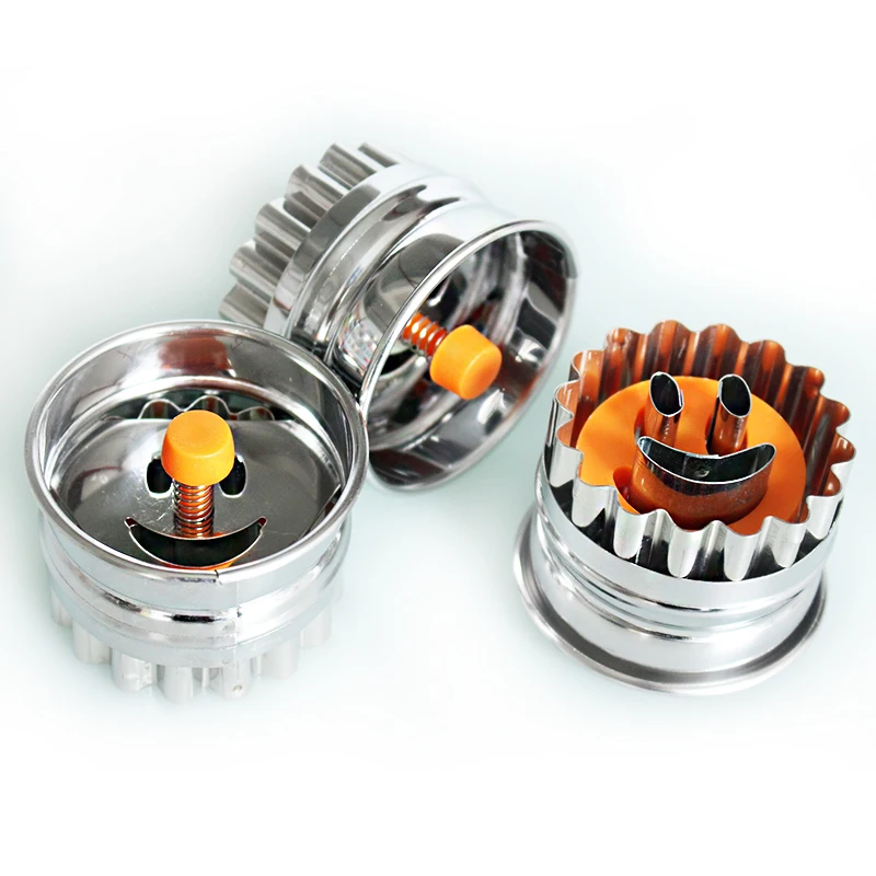 New Arrival New Cookies 1 pc smile face Shape Spring Loaded Embossed Cake Mould/cookie Mould Rice Molded