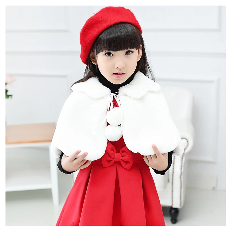 Детский берет Зимний милый черный красный шерстяной берет шапка Кепка береты для девочек шляпа художника от 2 до 8 лет DS19