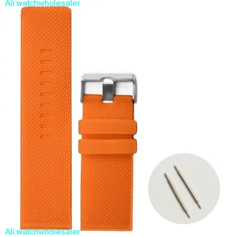 28mm Papaya Orange Silicone Jelly Rubber Unisex Watch Band Straps WB1079X28JB