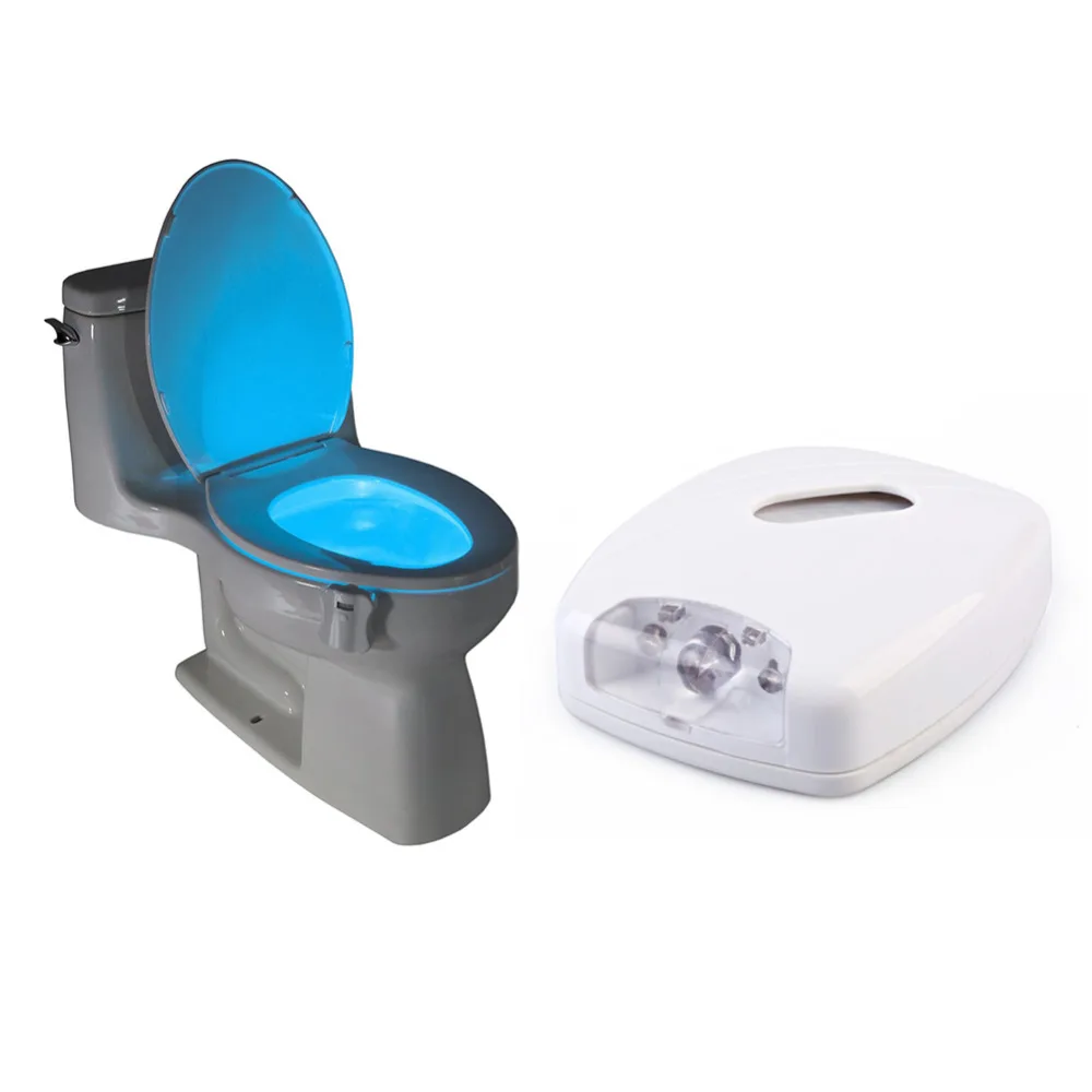 Motion Activated Flush Toilet Lamp LED Toilet Light Sensor Toilet Light