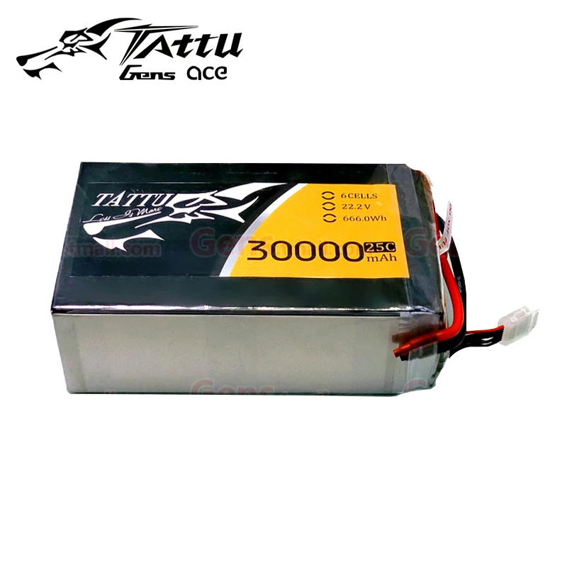 Аккумулятор TATTU 6S 30000mAh 22,2 V 25C 6S1P LiPo с разъемом AS150+ XT150 для беспилотных дронов