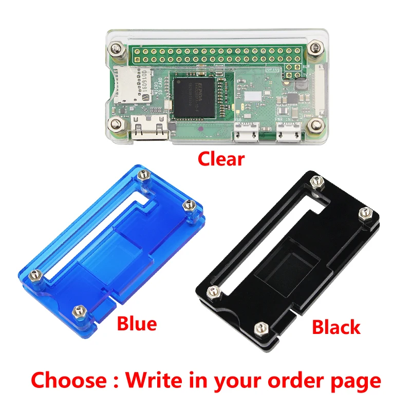 Raspberry Pi Zero W или Raspberry Pi Zero 1,3 стартовый комплект+ акриловый чехол+ GPIO Header+ теплоотвод 1 ГГц cpu 512Mb ram RPI 0/W