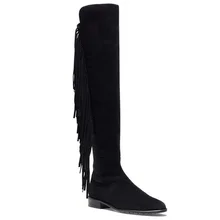 Knee boots new winter long fringed leather font b handbag b font SUB675
