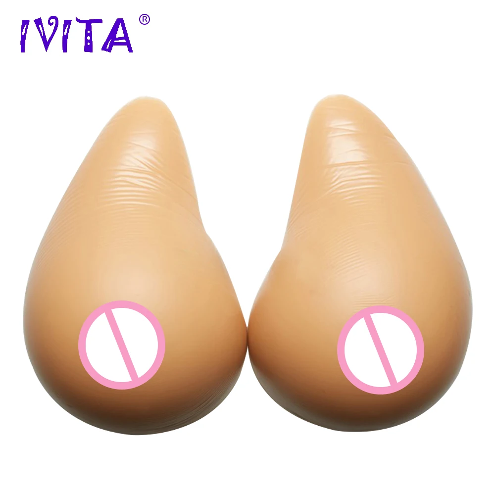 

IVITA 1800g Spiral Realistic Silicone Artificial Breast Forms For Women False Boobs Mastectomy Enhancer Drag Queen Cosplay