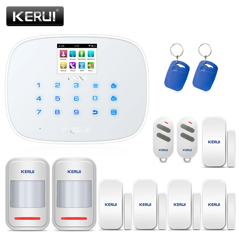 KERUI W193 3g PSTN ЖК Смарт-сигнализация системы безопасности дома Alarma GSM RFID IOS Android приложение управление беспроводной Wi-Fi сигнализации системы - Цвет: kit 3