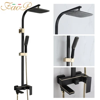 

FAOP shower Faucet bathroom rainfall shower mixer tap Bathtub Faucets mixer tap bath tub faucets tap mixer shower system