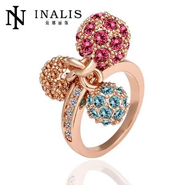 R014 Wholesale High QualityNickle Free Antiallergic New Fashion Jewelry 18K Real Gold Plated Ring For Women Shipping | Украшения и